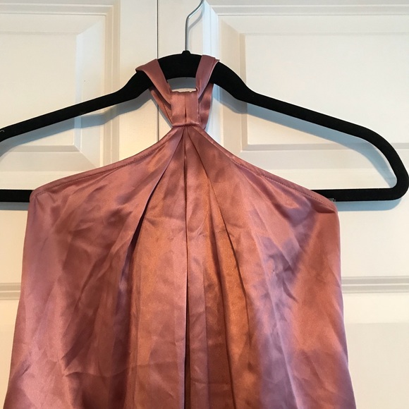 Silk halter top w/ tie behind neck - Picture 3 of 7
